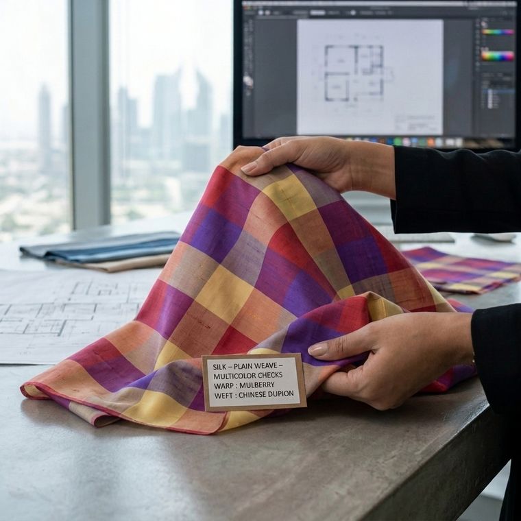 Silk plain weave in Chinese dupion